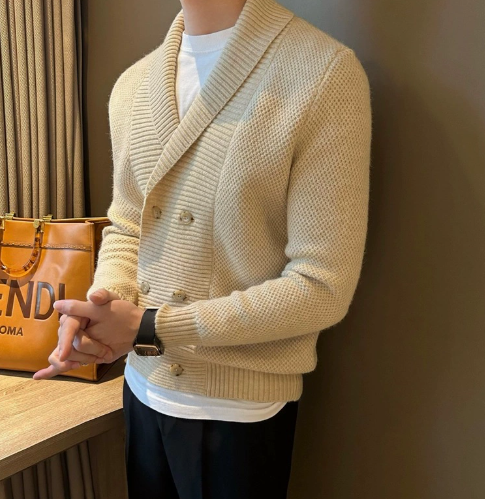 Roderico - Maglia Blu Uomo Stile Moderno Elegante