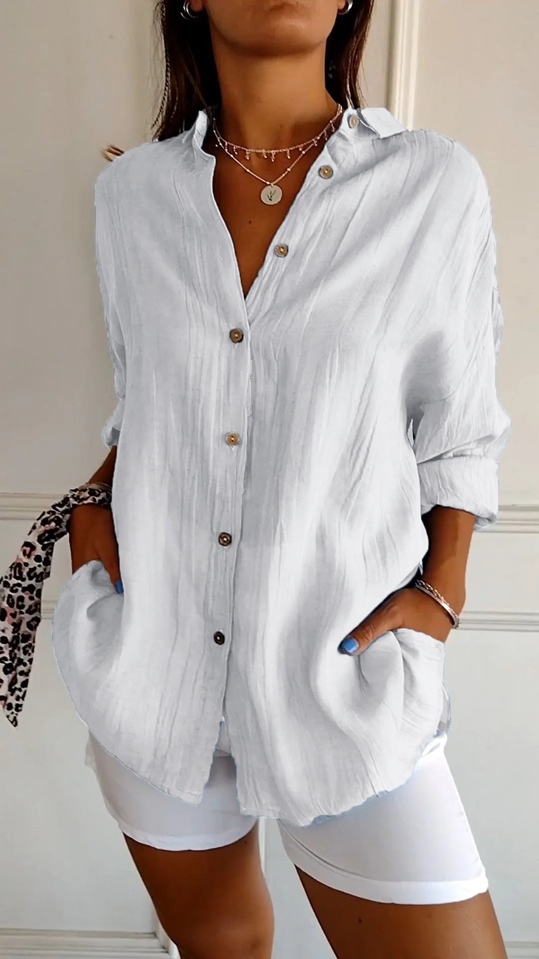 Ubalda – Camicia Con Bottoni Dal Design Fresco E Moderno