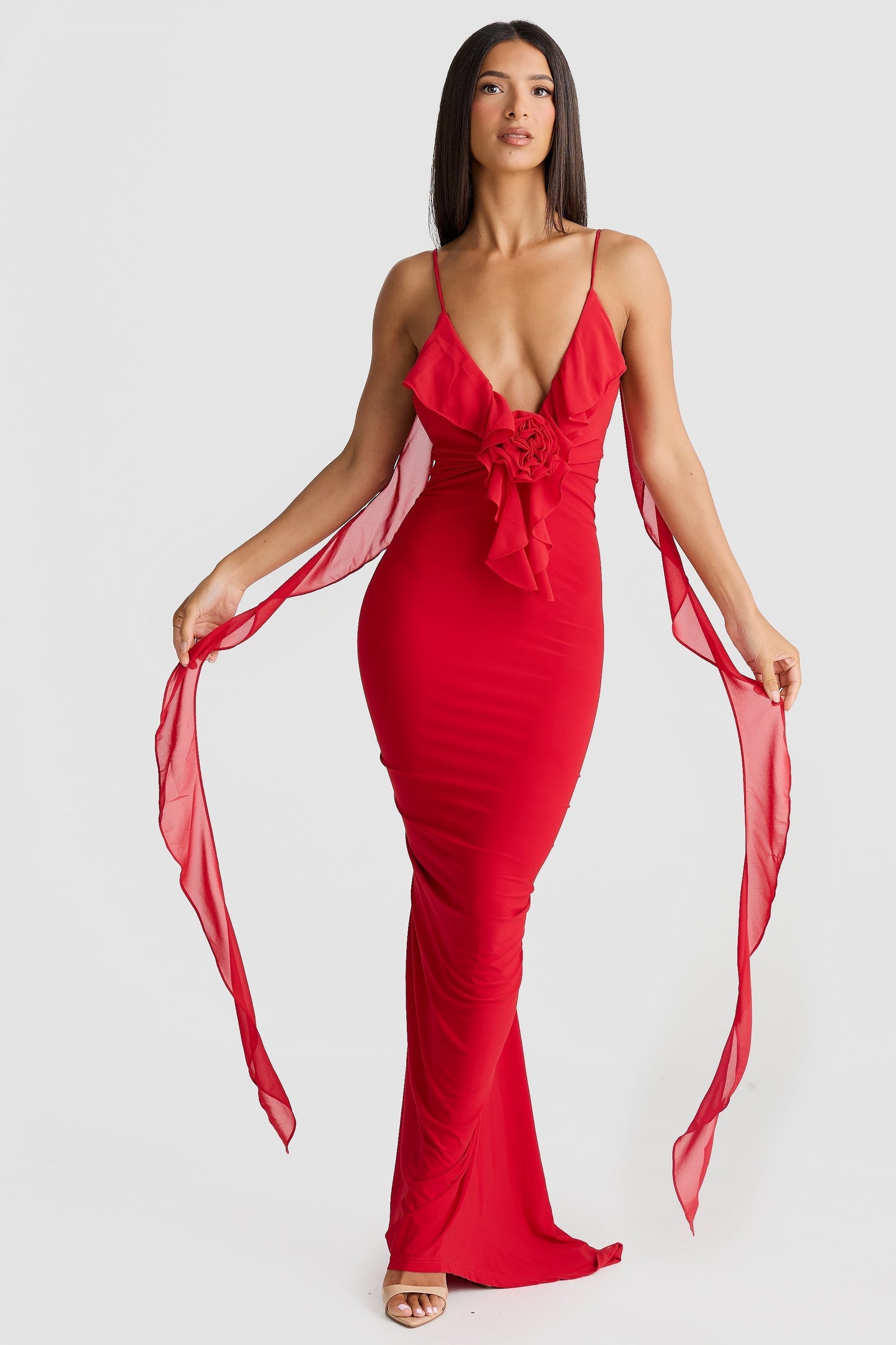 Rosa - Maxi Dress con Schiena Scoperta