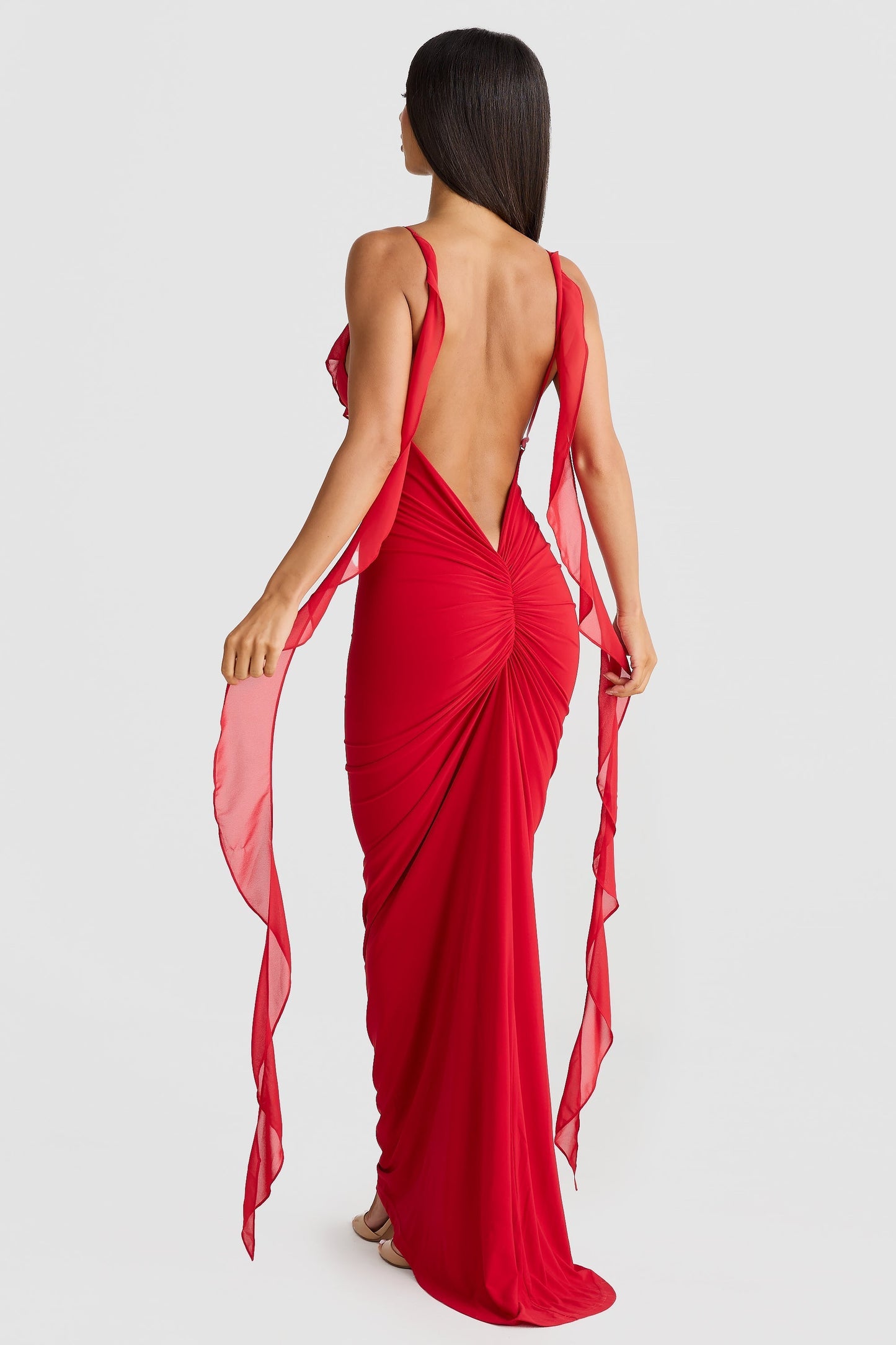 Rosa - Maxi Dress con Schiena Scoperta