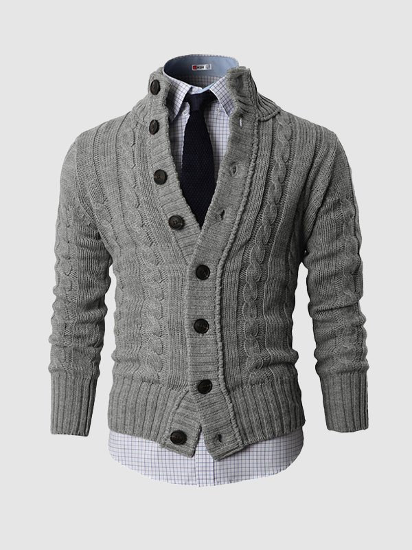 Tommaso - Cardigan Invernale Con Bottoni Uomo Elegante