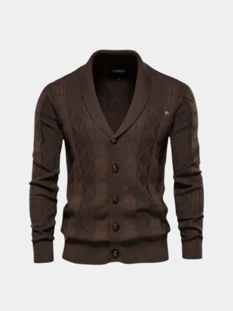 Tigrano - Cardigan Minimalista Elegante Da Uomo