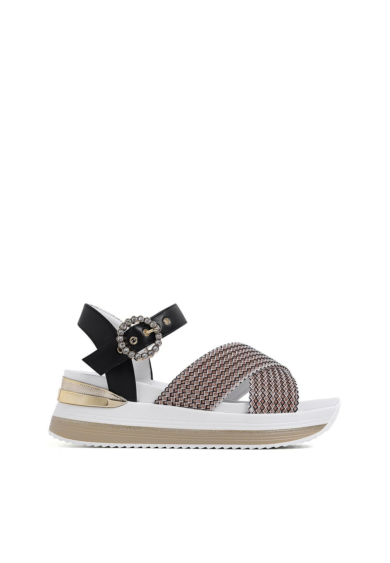 Renza - Sandali con zeppa plateau in ecopelle donna