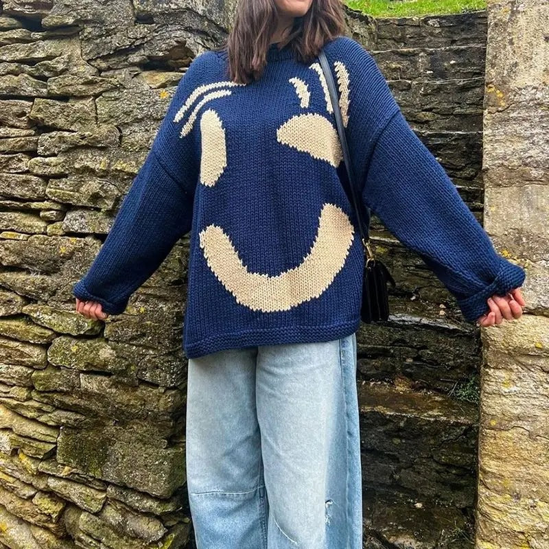 Claudia - Maglione oversize lavorato a maglia per donna
