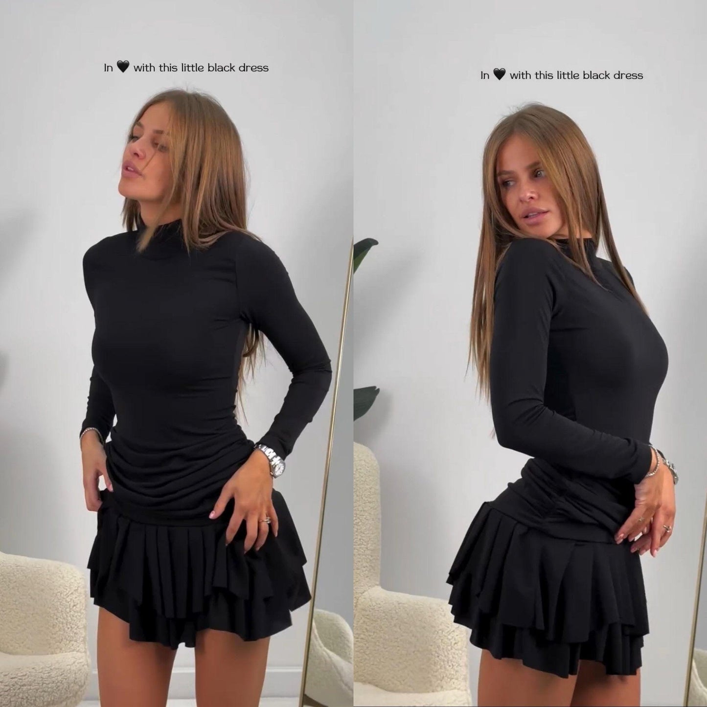 Rossana - Vestito elasticizzato con arricciature donna