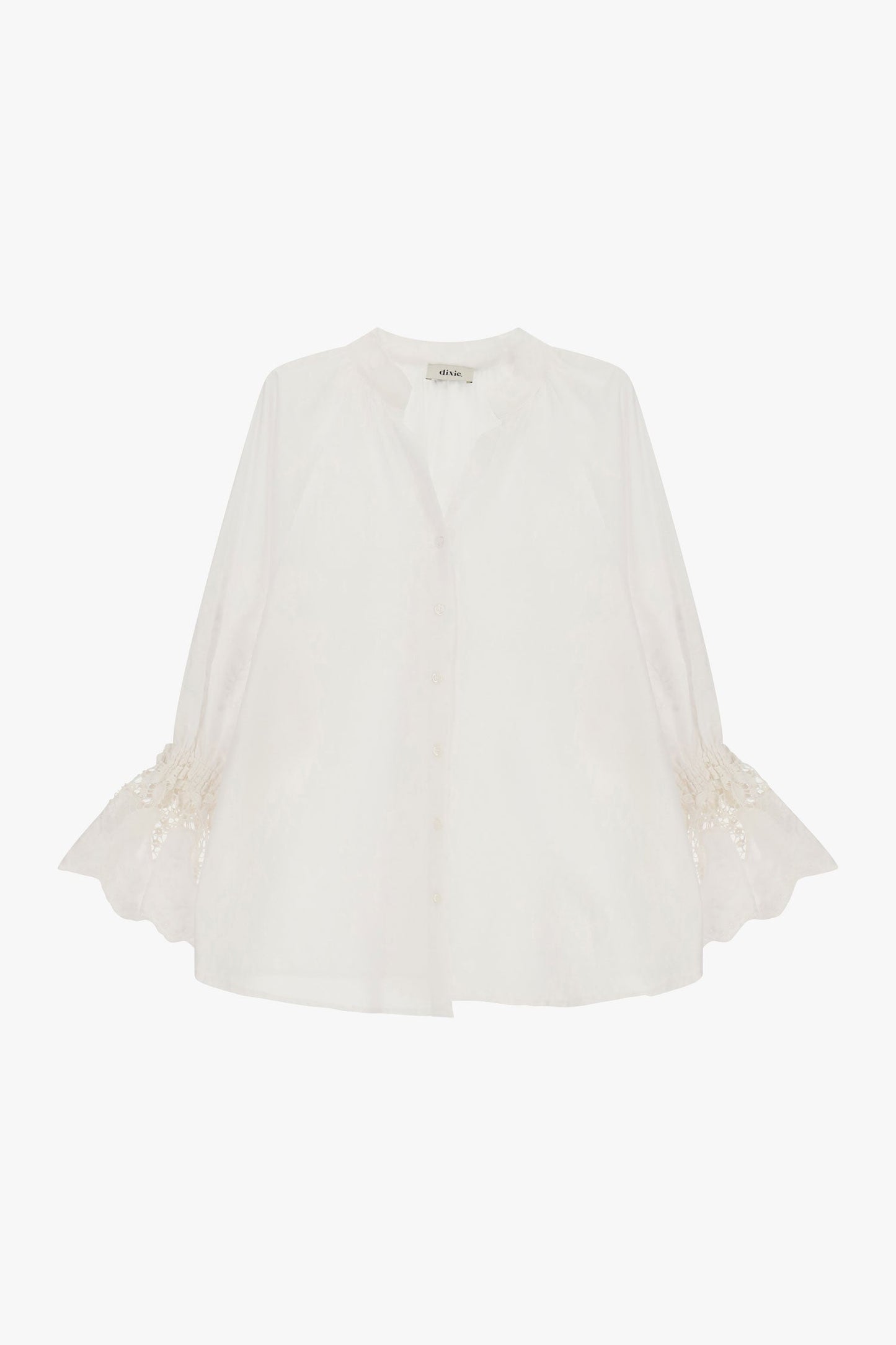 Jemma - Camicia Maniche Lunghe Dettagli Traforati Pizzo Donna