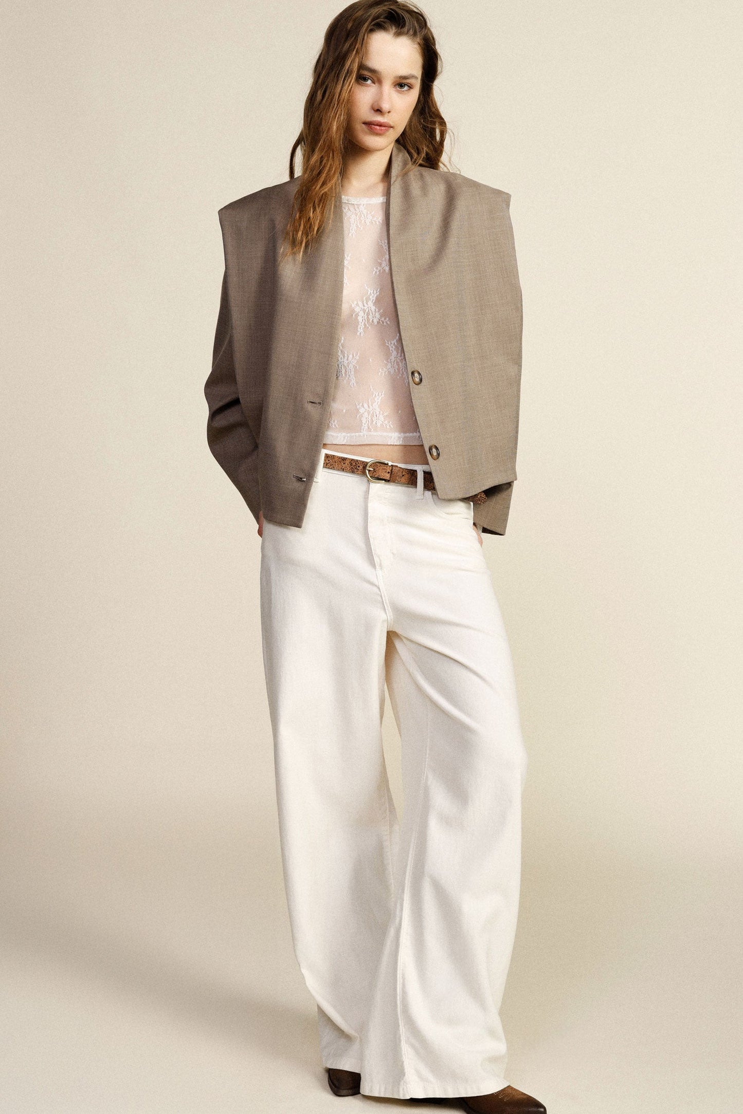 Innocenza - Pantaloni Palazzo Vita Alta Gamba Ampia Donna