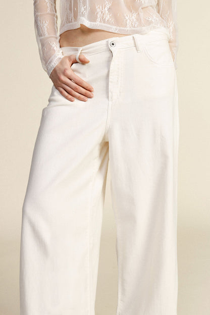 Innocenza - Pantaloni Palazzo Vita Alta Gamba Ampia Donna