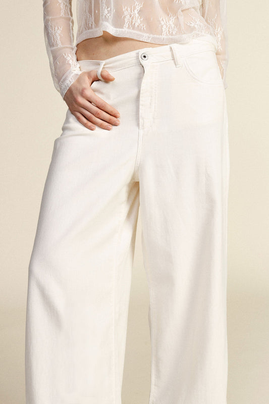 Innocenza - Pantaloni Palazzo Vita Alta Gamba Ampia Donna