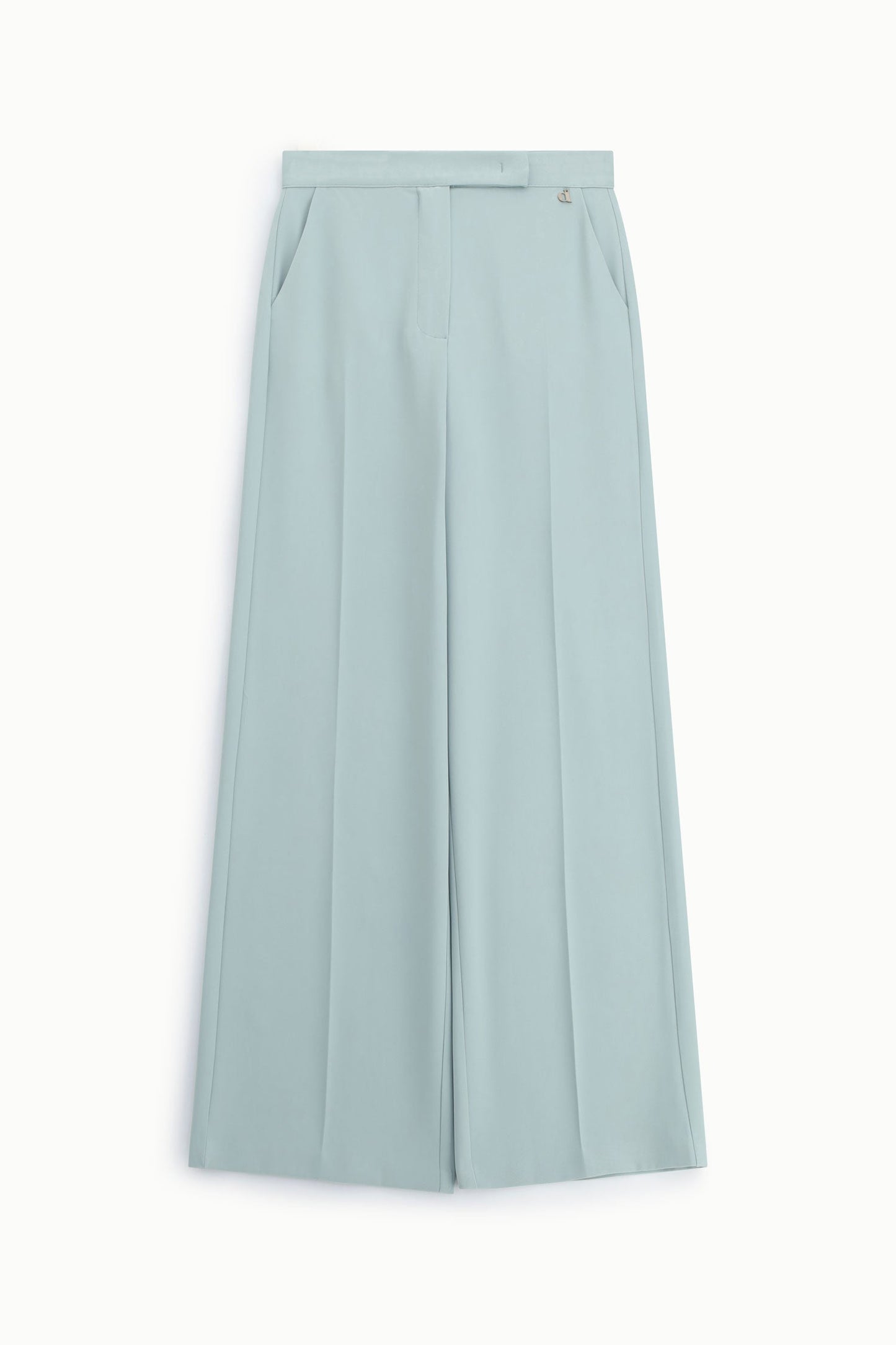 Iva - Pantaloni Gamba Ampia Vita Alta Tasche Donna