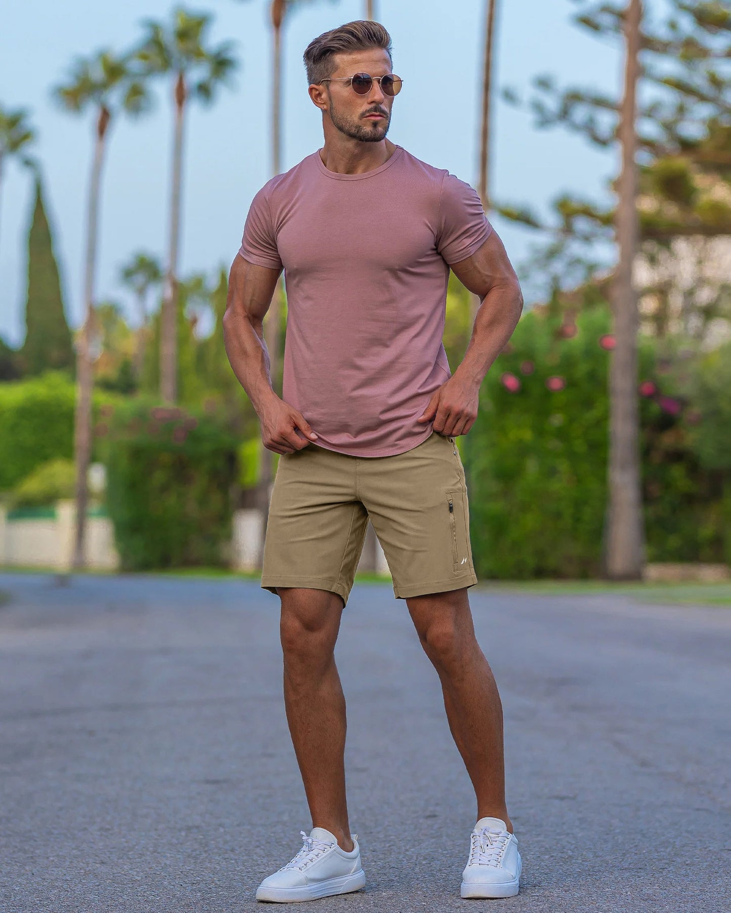 Rinaldo - Shorts Chino Performance Uomo Elite Moderni Versatili