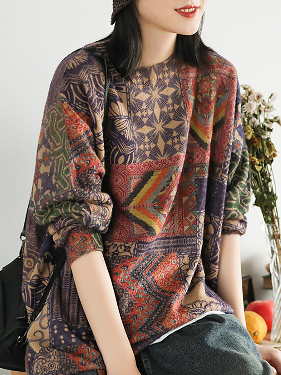 Dossena - Maglione Donna Taglia Plus Stile Retrò