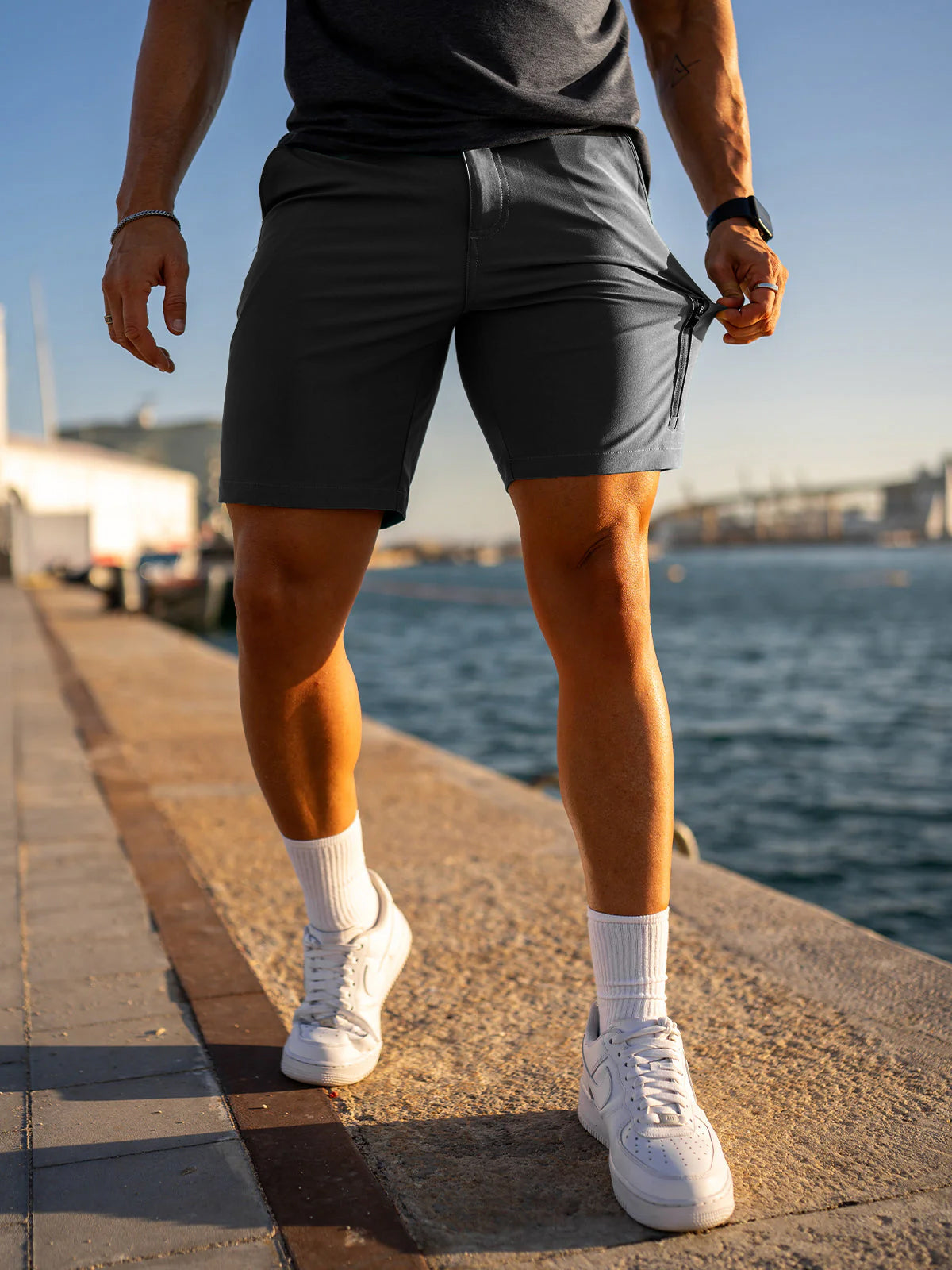 Rinaldo - Shorts Chino Performance Uomo Elite Moderni Versatili
