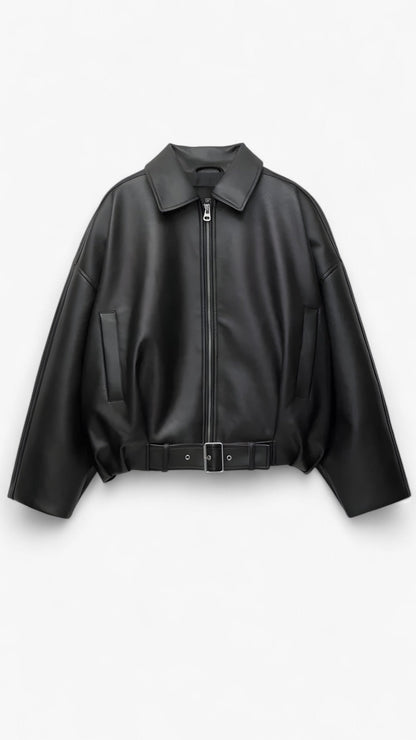 Honoria - Giacca corta da donna con cintura elegante