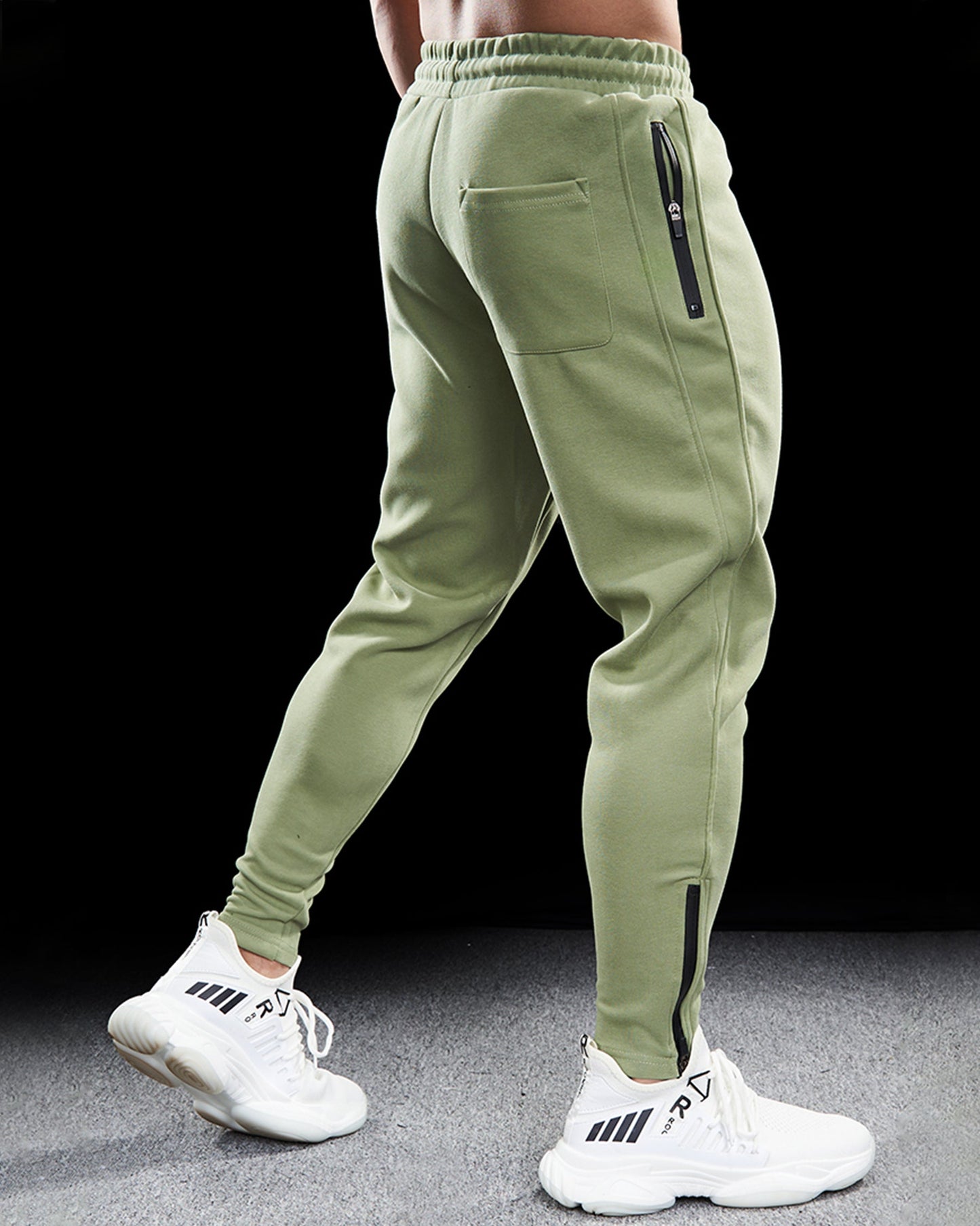 Rodericus - Jogger Sweatpants Uomo Zip Hem Track Moderno