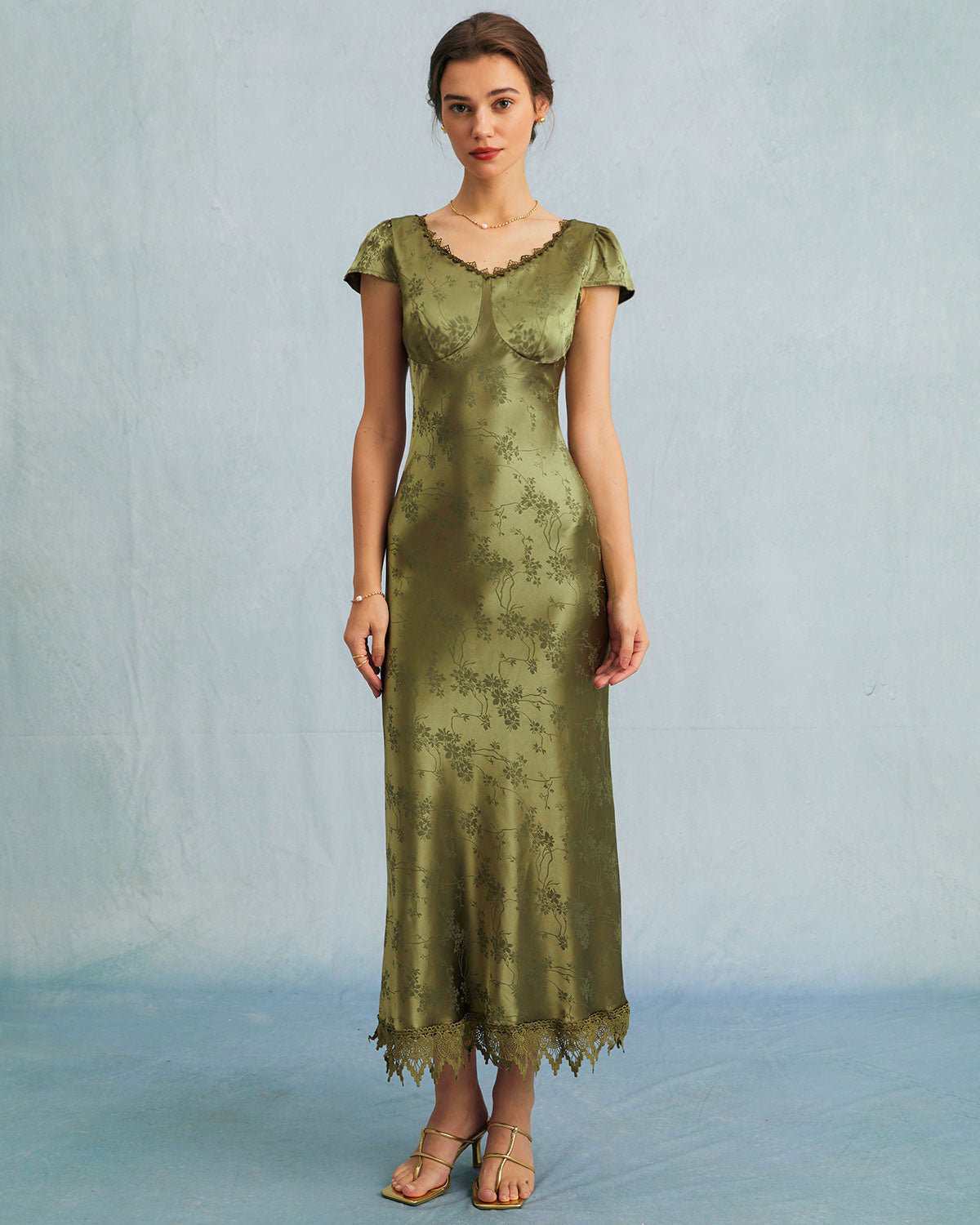 Erminia - Abito Midi Donna Elegante Raffinato