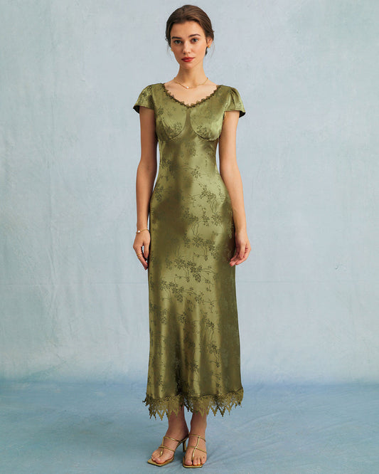 Erminia - Abito Midi Donna Elegante Raffinato
