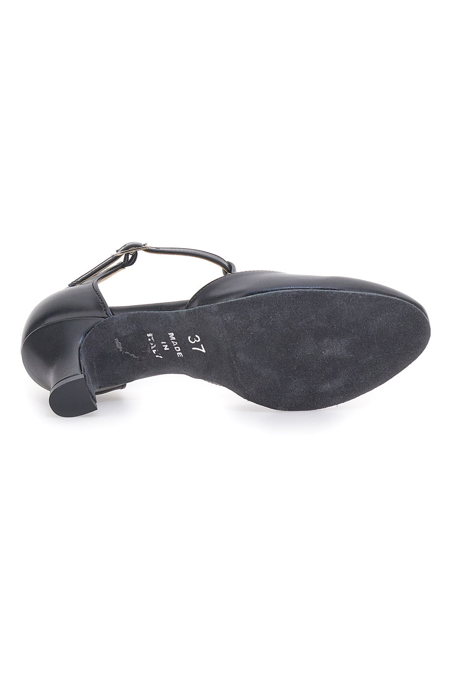 Milena - Scarpe da Ballo Nere Tomaia Liscia Tacco Basso Donna