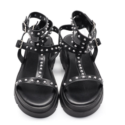 Sandra – Infradito stivaletti donna platform borchie estivi