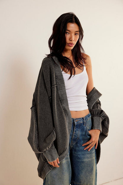 Michela - Cardigan in Cotone con Stampa 3D Autunnale