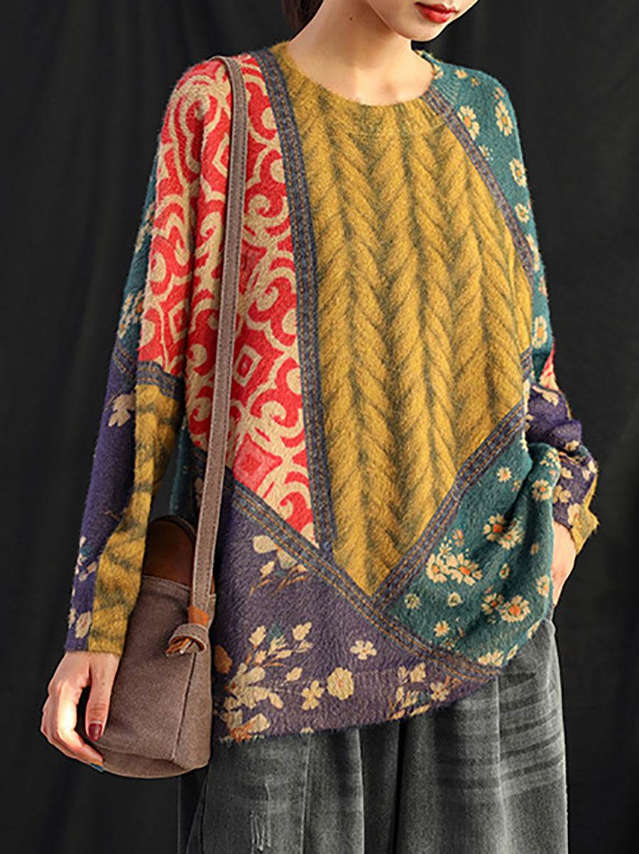 Dossena - Maglione Donna Taglia Plus Stile Retrò