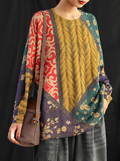 Dossena - Maglione Donna Taglia Plus Stile Retrò