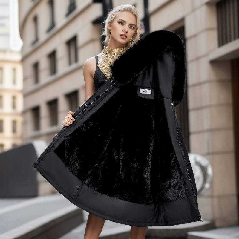 Debora - Cappotto Lungo Invernale con Colletto Alto Donna