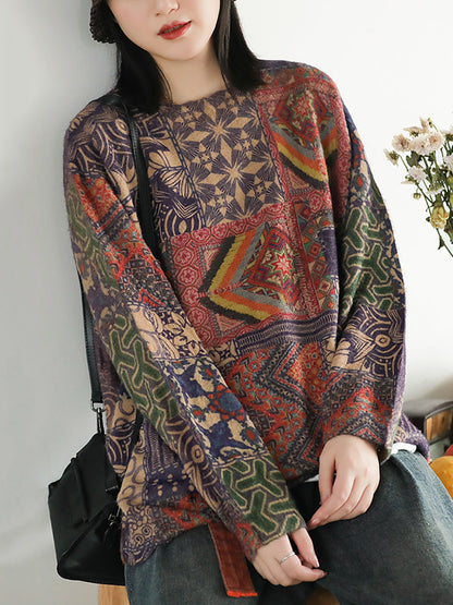 Dossena - Maglione Donna Taglia Plus Stile Retrò