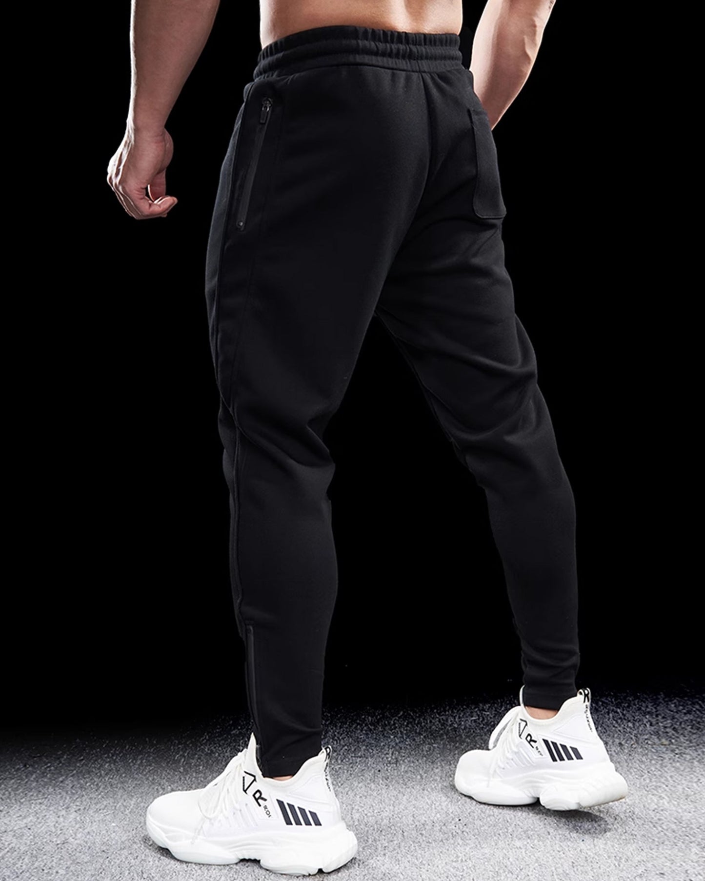 Rodericus - Jogger Sweatpants Uomo Zip Hem Track Moderno