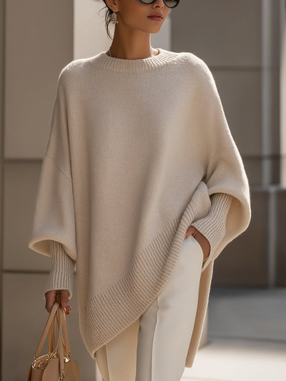 Tirna - Poncho maglione confortevole stile moderno donna elegante