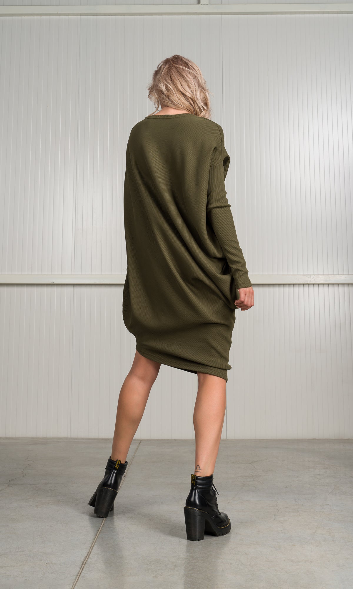 Quinora – Abito Tunica Asimmetrico Costine Donna Elegante