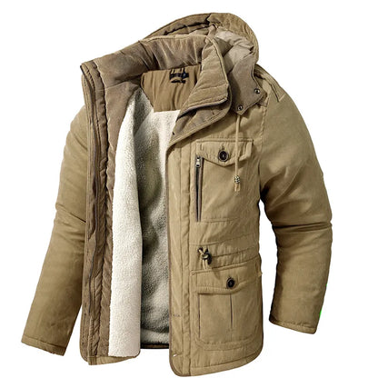 Isandro – Parka Uomo Con Cappuccio E Tasche Utility