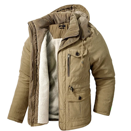 Isandro – Parka Uomo Con Cappuccio E Tasche Utility