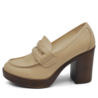 Amalia – Mocassini loafer donna tacco grosso eleganti
