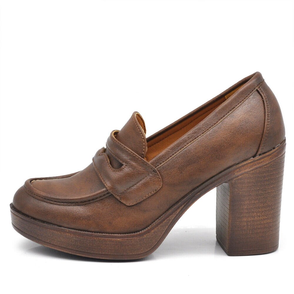 Amalia – Mocassini loafer donna tacco grosso eleganti
