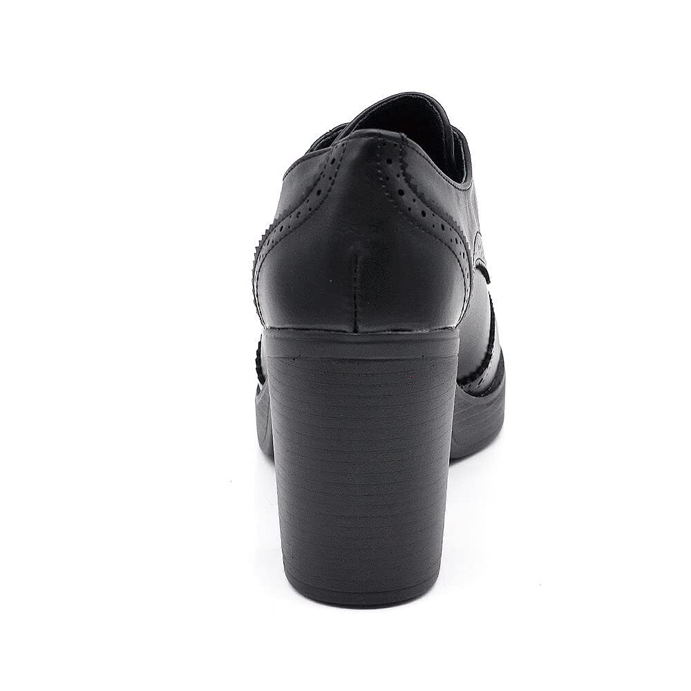 Alba – Francesine donna tacco grosso stringate oxford eleganti