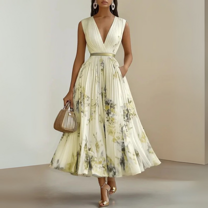 Ippolita - Vestito donna maxi plissé senza maniche estate
