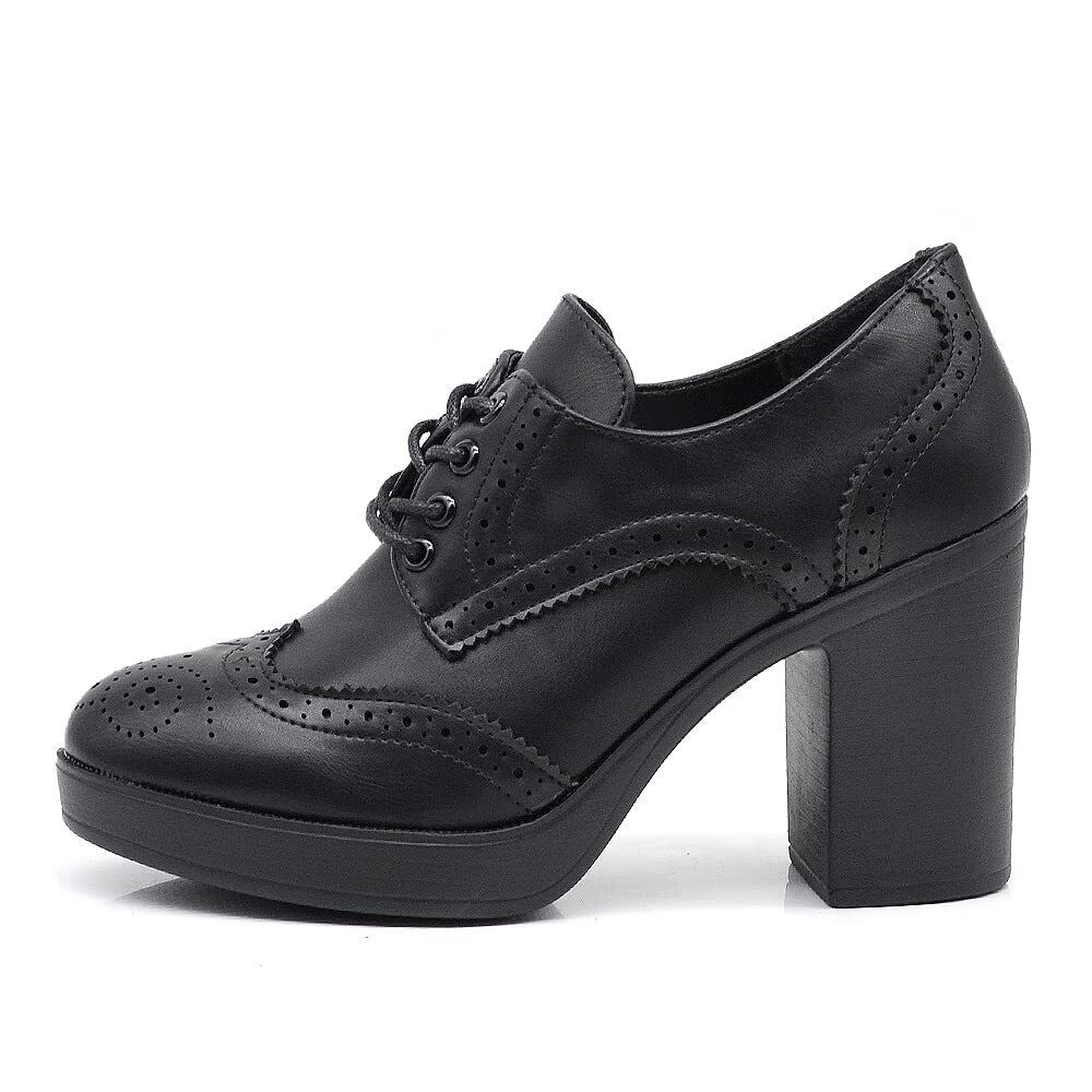 Alba – Francesine donna tacco grosso stringate oxford eleganti