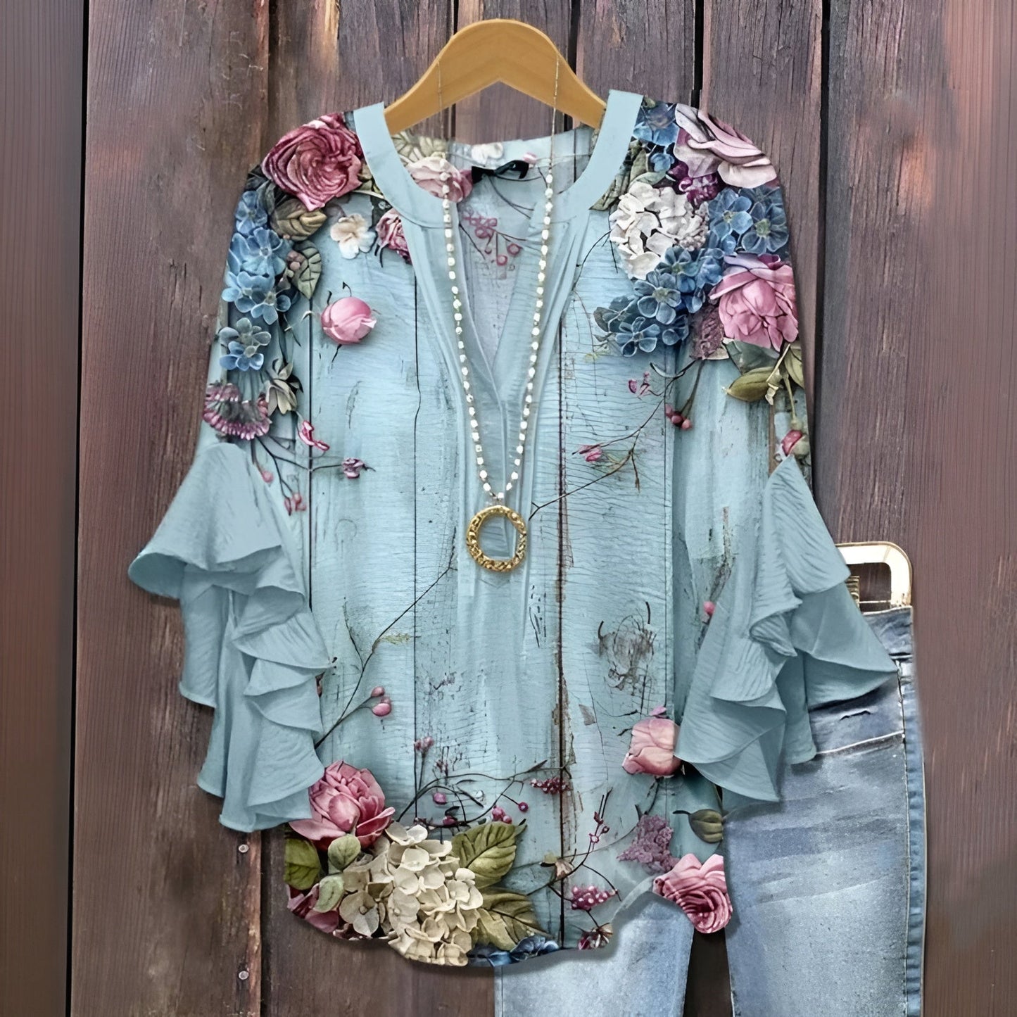 Karola - Blusa Donna Casual Estiva Leggera Elegante