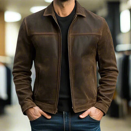 Remo - Giacca Uomo Con Cerniera Stile Moderno