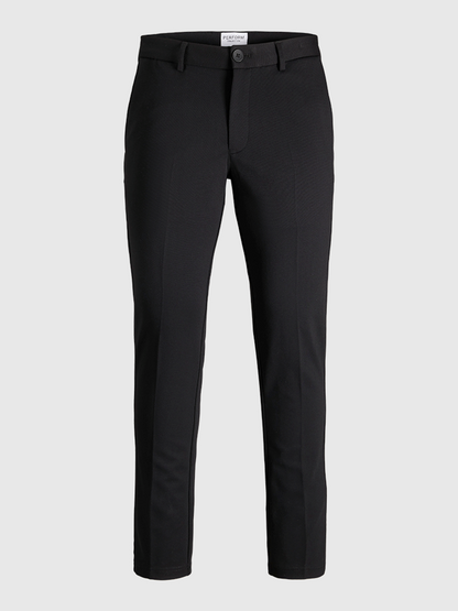 Lamberto - Pantaloni Uomo Neri Eleganti Stile Formale Casual