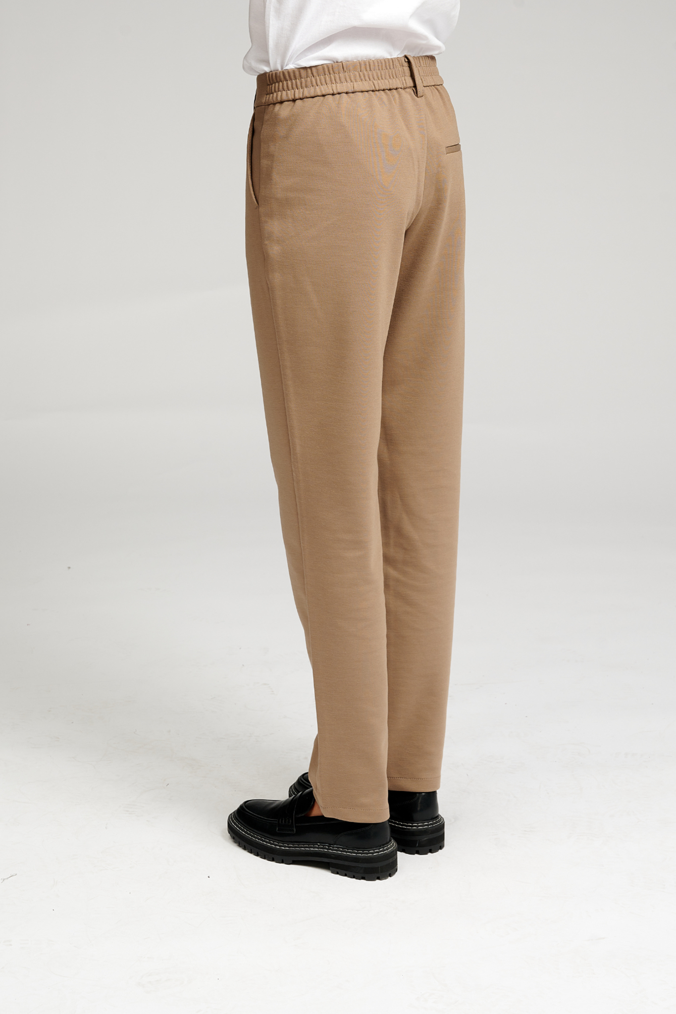 Quinella - Pantaloni Donna Beige Scuro Eleganti Moderni Versatili