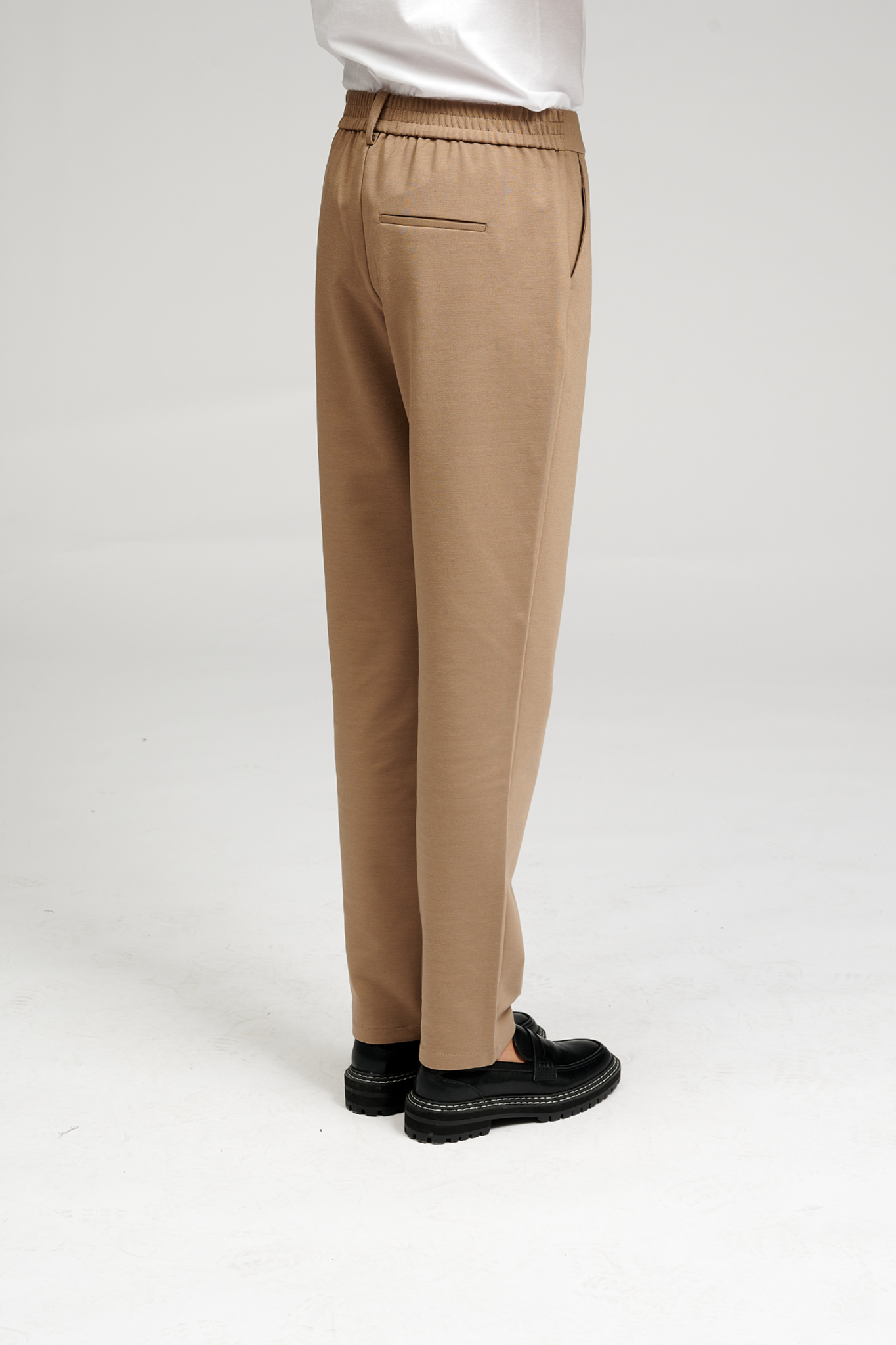 Quinella - Pantaloni Donna Beige Scuro Eleganti Moderni Versatili