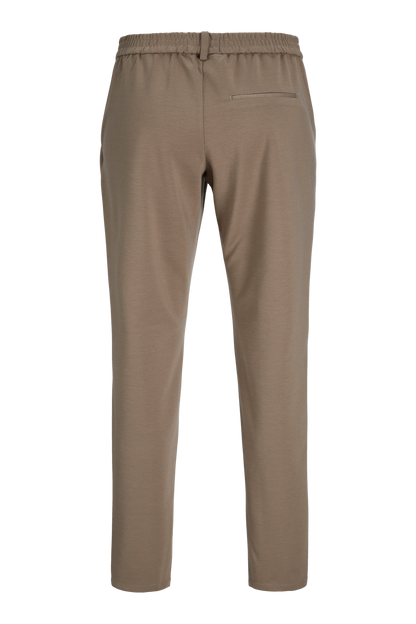 Quinella - Pantaloni Donna Beige Scuro Eleganti Moderni Versatili