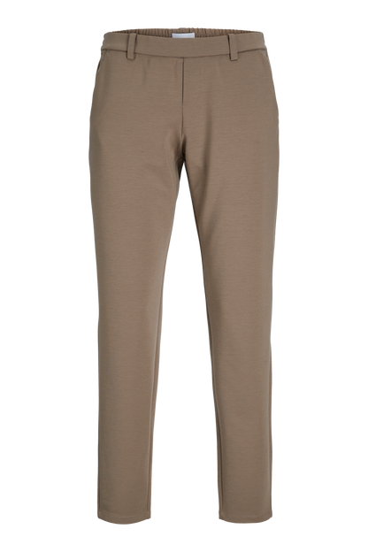 Quinella - Pantaloni Donna Beige Scuro Eleganti Moderni Versatili