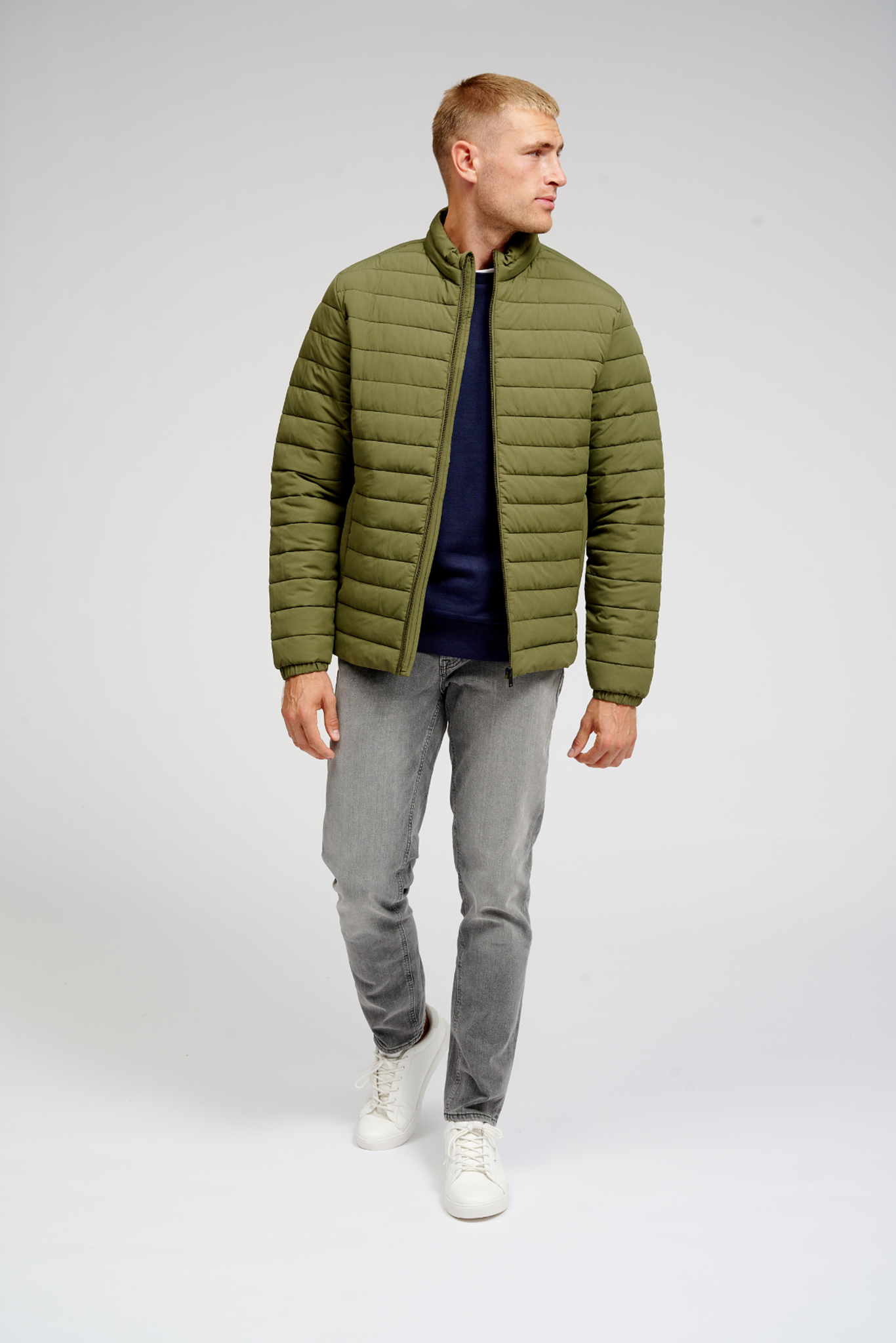 Lino - Giacca Uomo Leggera Olive Night Stile Moderno