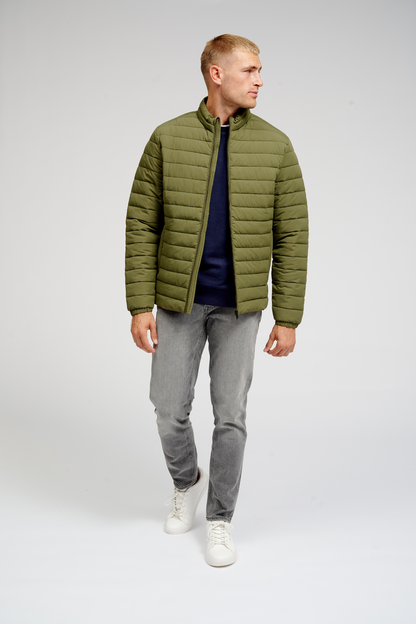 Lino - Giacca Uomo Leggera Olive Night Stile Moderno