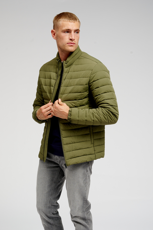 Lino - Giacca Uomo Leggera Olive Night Stile Moderno