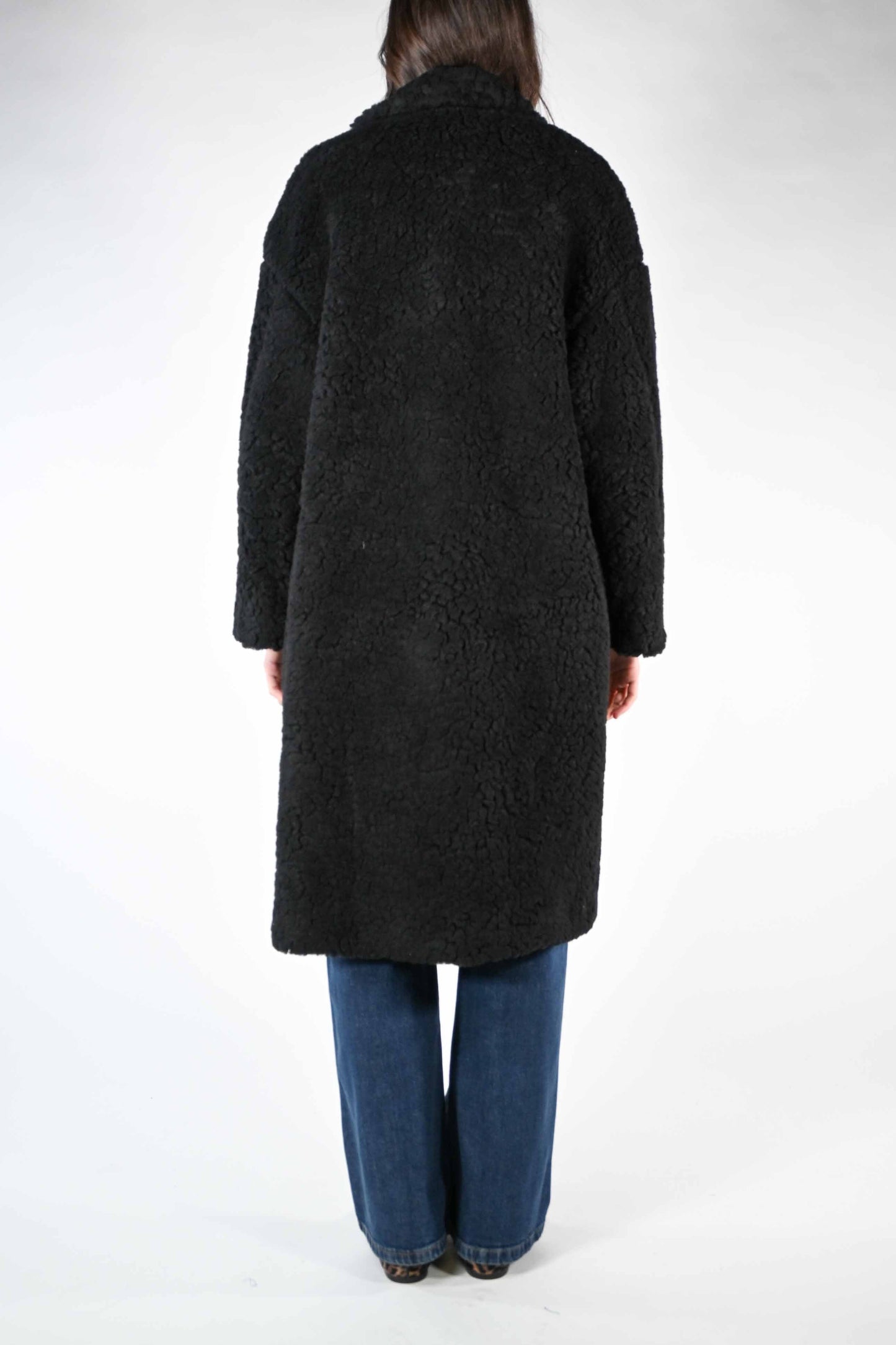 Palmina - Cappotto orsetto misto lana doppiopetto