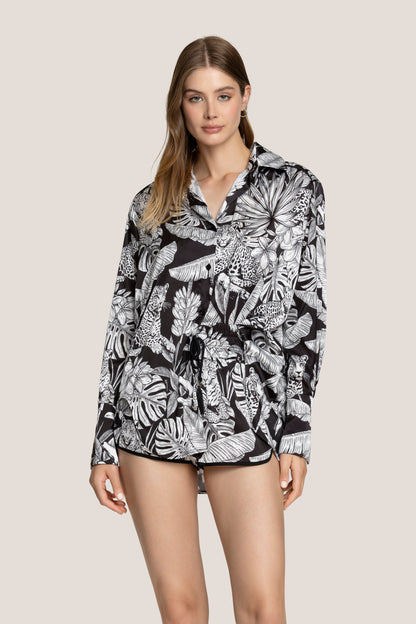Morena - Camicia Donna Elegante Bianco Nero